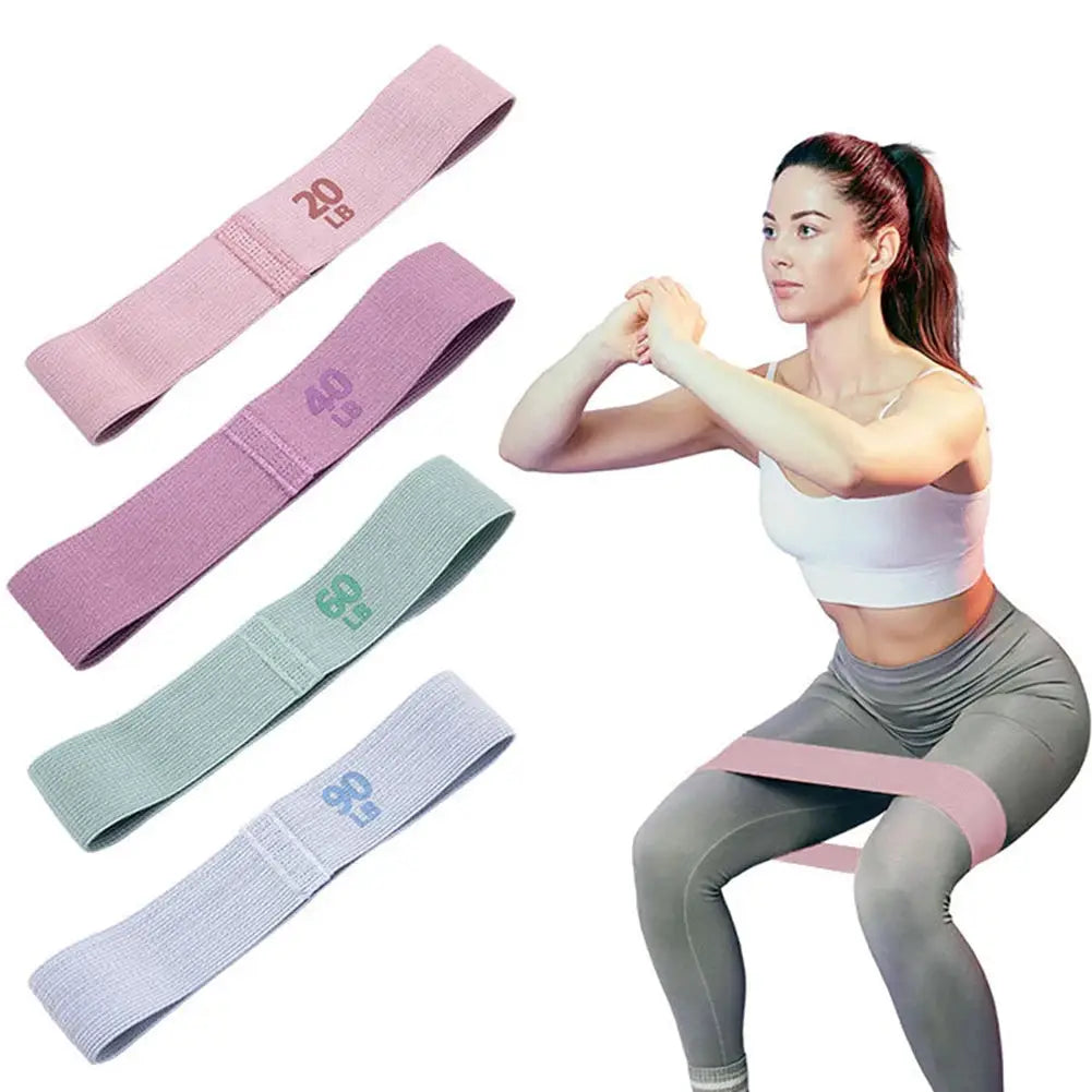Hip Resistance Bands Set Anti-Slip Elastic Fitness Loops for Glutes, Thighs