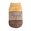 Brown leopard print winter coat for pets