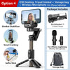 Q18 gimbal with tripod, microphone, and storage bag