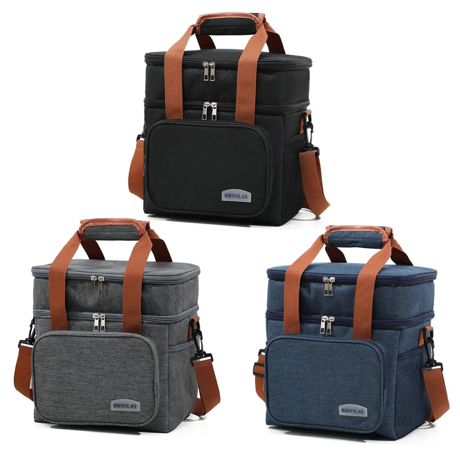 Lunch Bag Portable Insulated Waterproof Oxford Multi Pocket