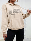 Beige Los Angeles hoodie for women