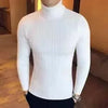 Men's casual vintage style wool turtleneck sweater