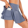 Gray sporty tennis skirt with pocket