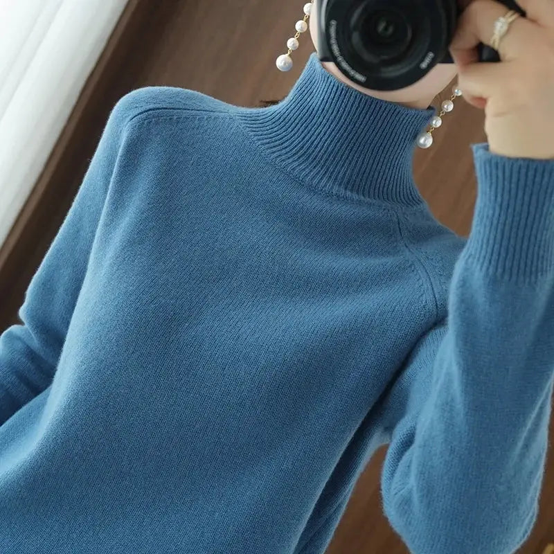 Basic merino wool sweater for autumn and winter - PMMNAPOLES