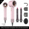 Pink professional hair dryer with 6 accessories