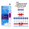 Oral B Vitality purple toothbrush with 12 gift heads