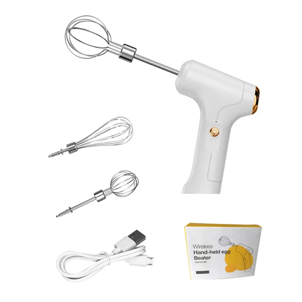 Electric Mixer Mini USB Rechargeable With Stainless Whisk