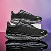 Black men's running shoes with gray sole