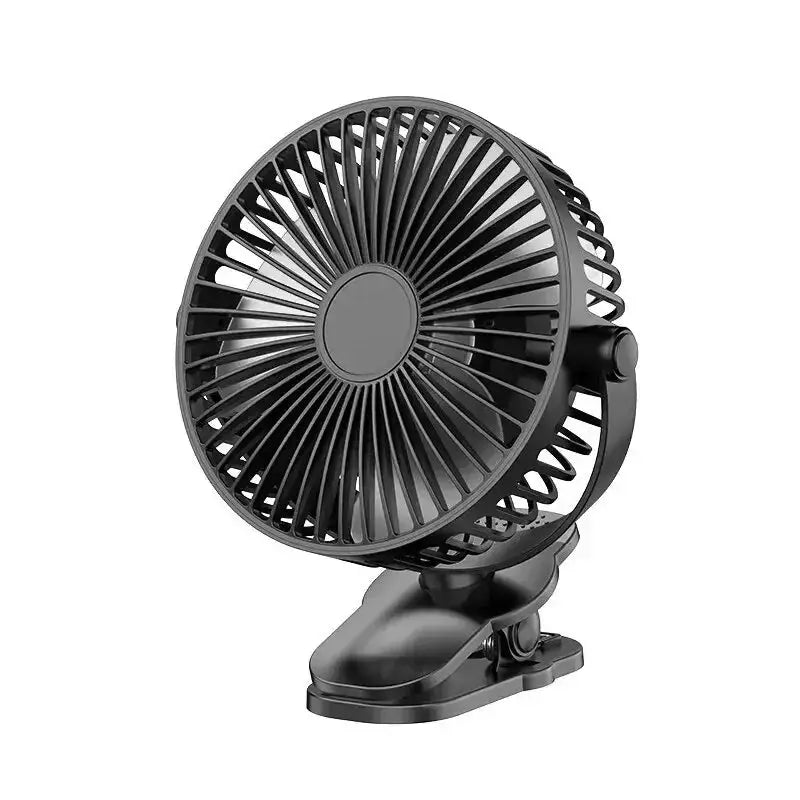 Mini USB rechargeable clip fan, 3-speed silent portable desk fan for home, dorm, office, or stroller use