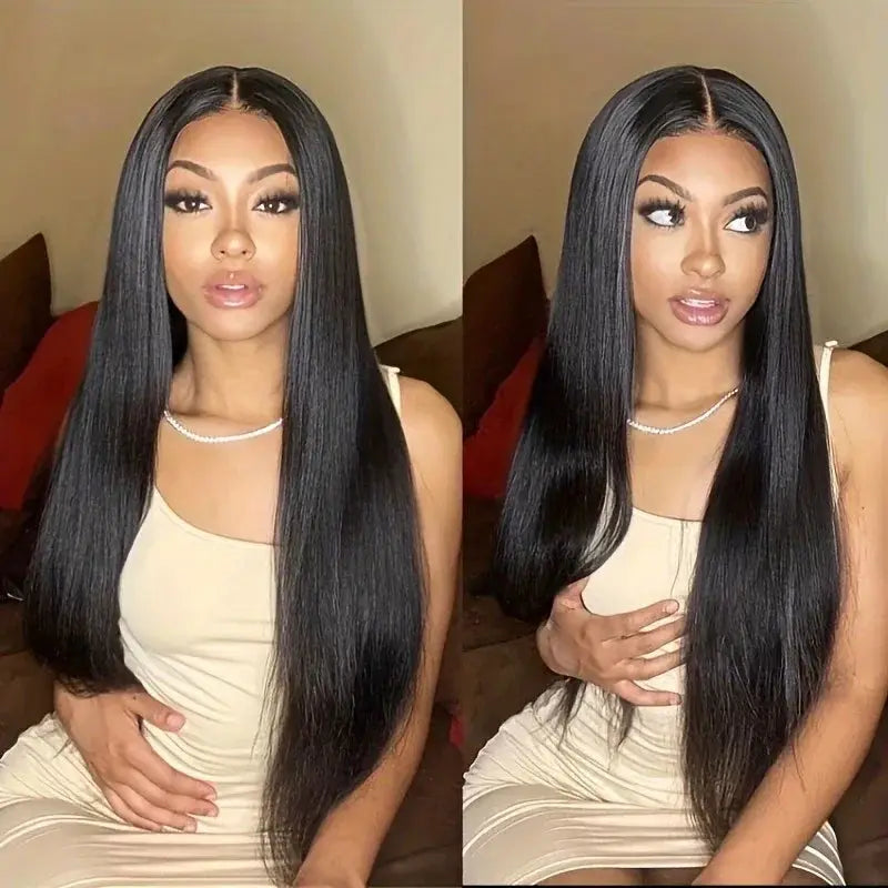 HD Transparent Lace Front Wig – 13x4 & 13x6 Straight Brazilian Human Hair, Pre-Plucked, 4x4/5x5 Options
