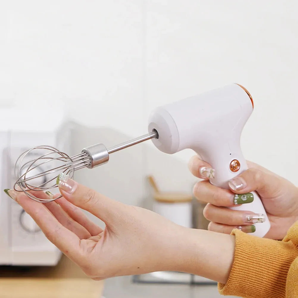 Electric Mixer Mini USB Rechargeable With Stainless Whisk