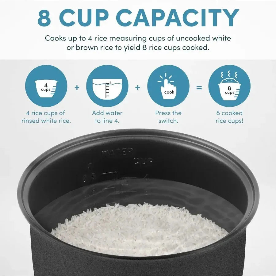 Rice Cooker Digital 2 Qt Stainless Steel Multi Cooking Pot