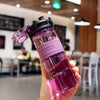 Purple 500ml sports water bottle with flip lid