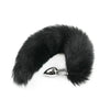 Faux fur tail plug with metal base