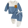 Baby contrast color pants sets