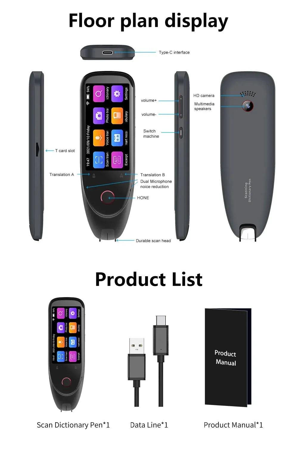 Smart S50 Translator Pen with Photo Scan Modes