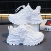 White PU leather sneakers for girls with mesh lining