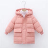 Long down outerwear for children