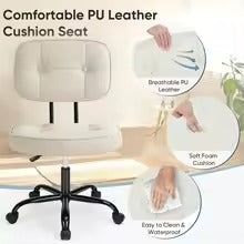 Armless Ergonomic Office Chair with Lumbar Support