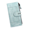 Light blue fashion long wallet for women