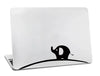 Laptop skin with small elephant silhouette