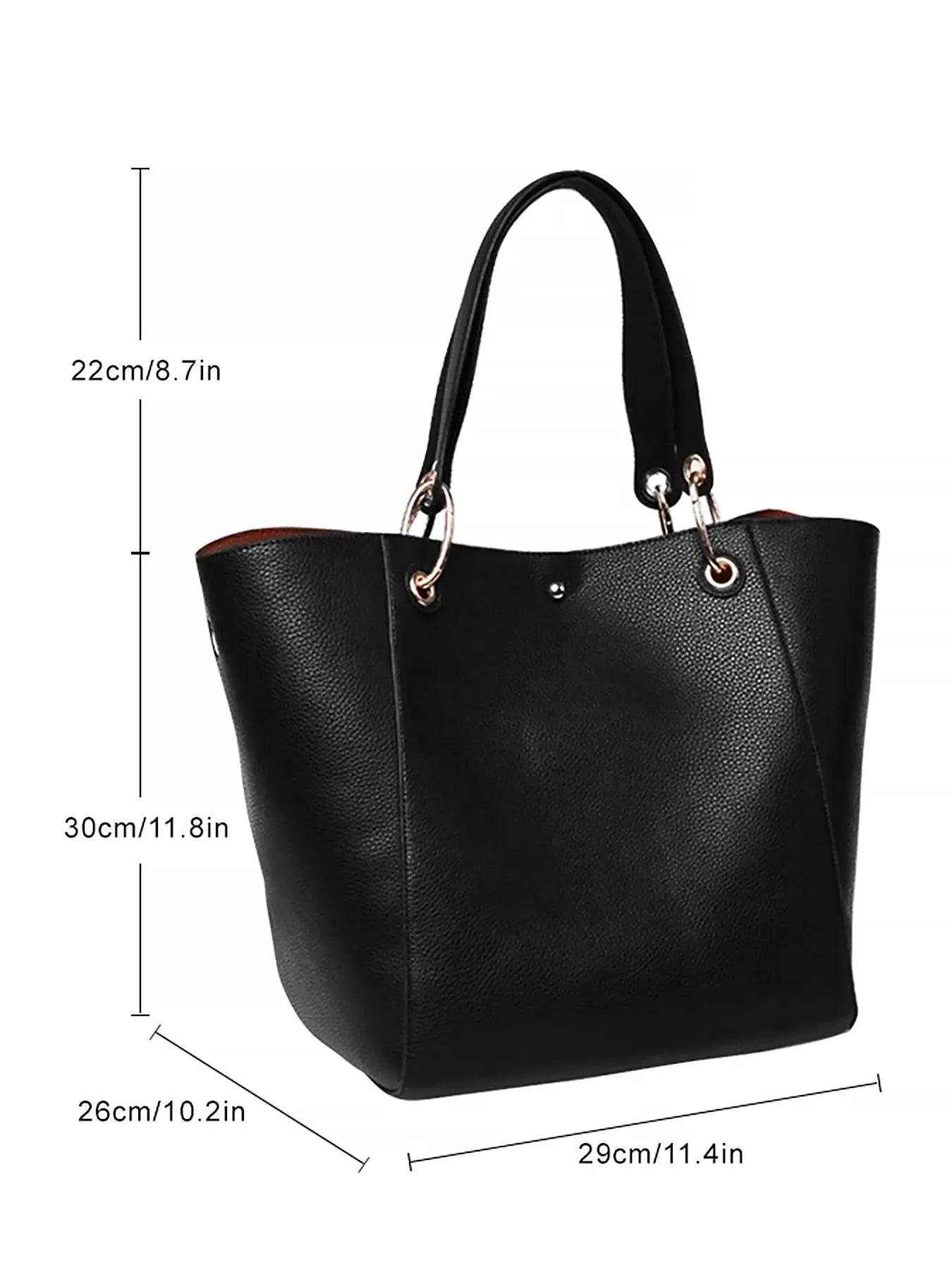 Women’s Large PU Leather Tote Bag – Waterproof Top-Handle Shoulder Handbag for Work, Shopping & Daily Use