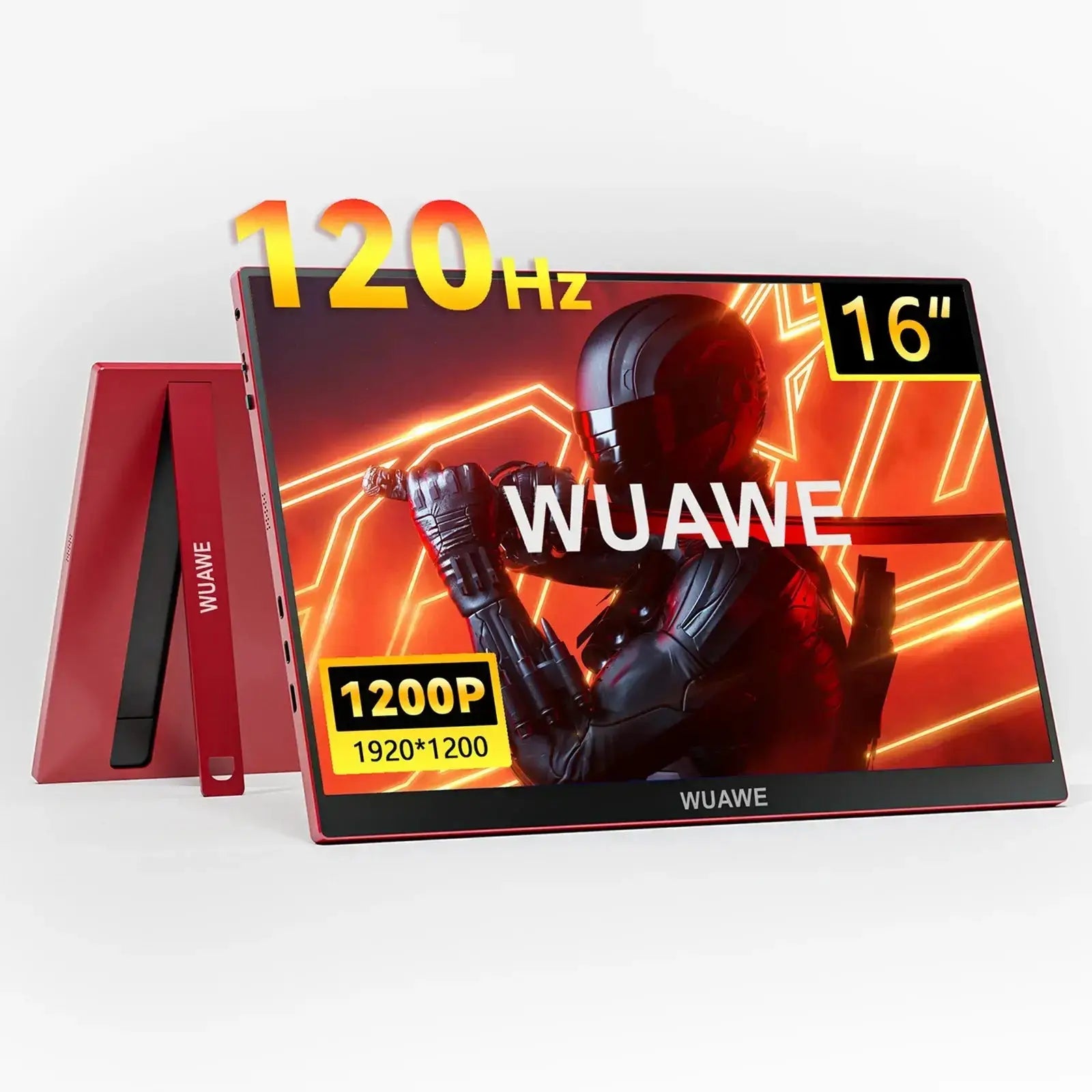 16" 120Hz Portable Gaming Monitor | 1200P HDR Display with Stand, Freesync & 100% sRGB – 16:10 Ratio