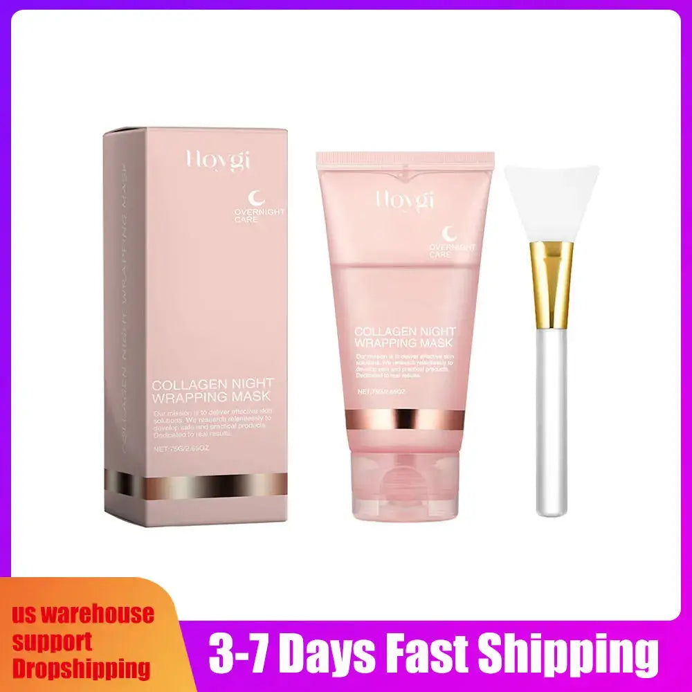 Collagen Peel-Off Mask 75g – With Brush, Pore Minimizer, Blackhead Remover & Moisturizing Facial Treatment