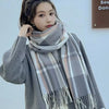 Women's Plaid Scarf with Tassels