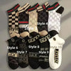 Variety of men's low tube cotton socks in different styles