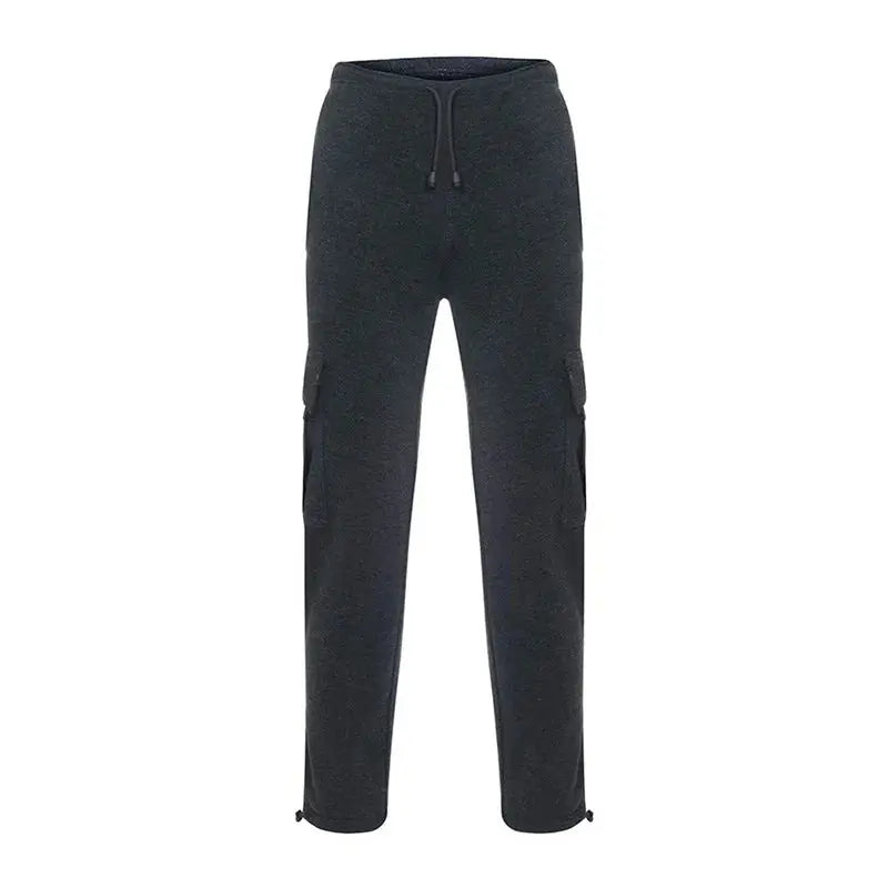 Men’s loose cargo pants with elastic waist, drawstring and wide leg, casual outdoor athletic trousers