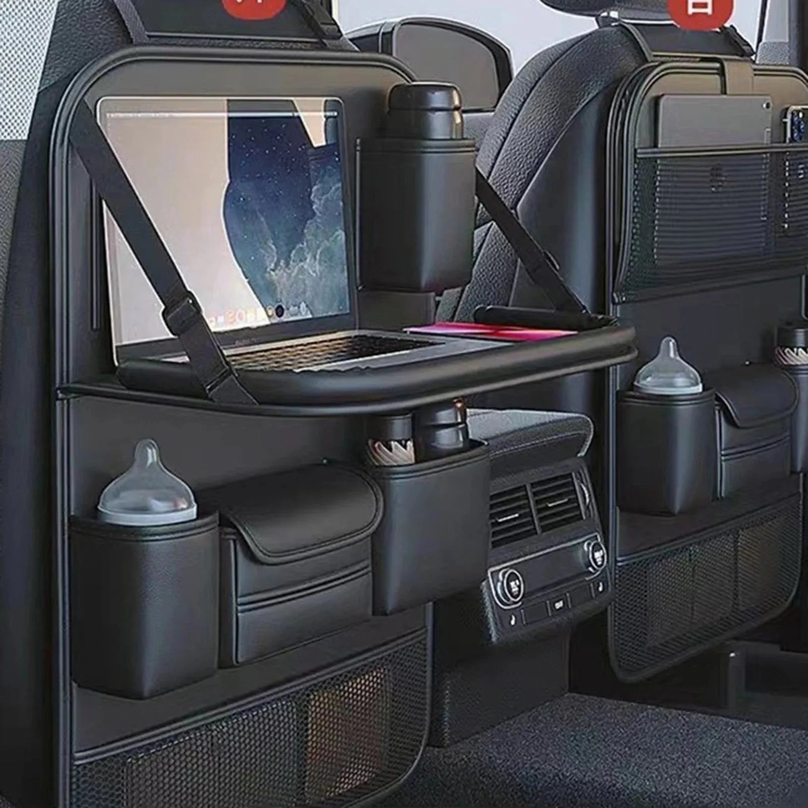 Folding Backseat Car Organizer with Multiple Pocket Storage