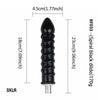 BF033 spiral black dildo 23cm