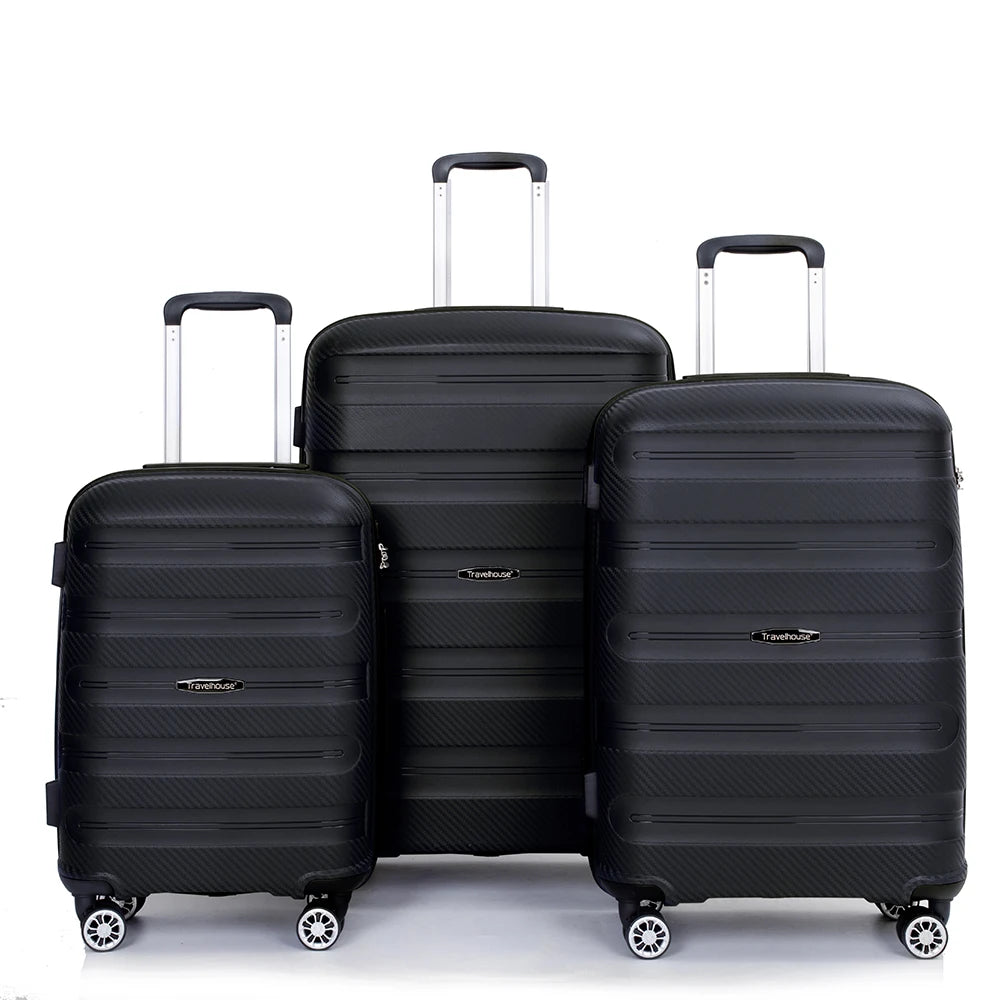 Set of 3 polypropylene suitcases