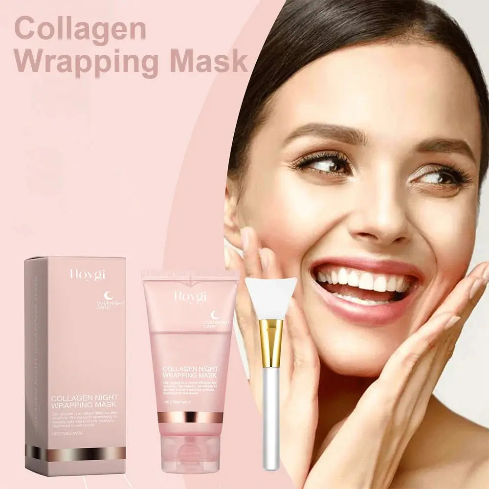 Collagen Peel-Off Mask 75g – With Brush, Pore Minimizer, Blackhead Remover & Moisturizing Facial Treatment