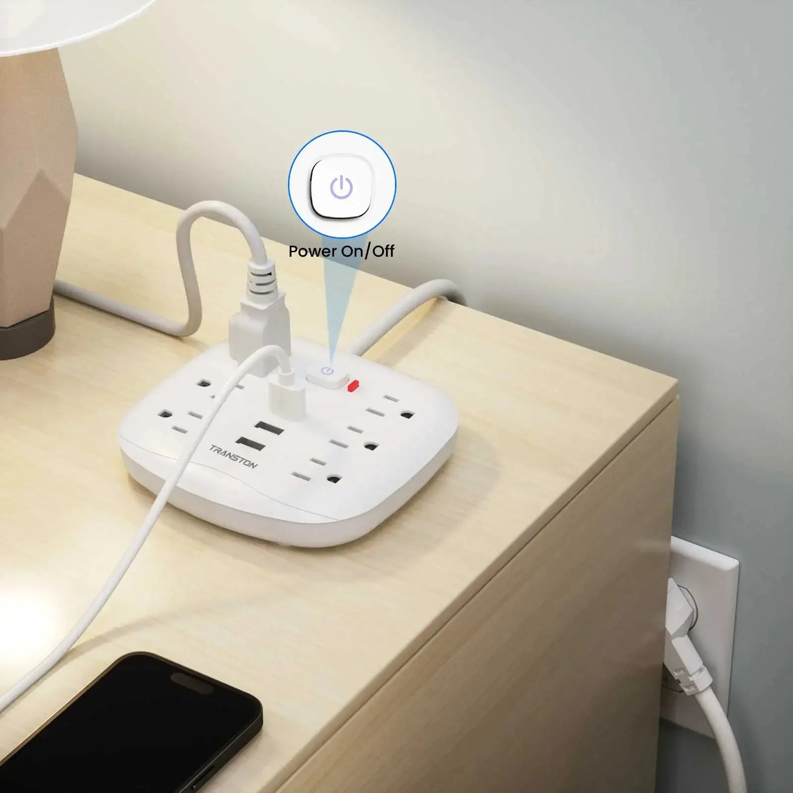 Power Strip Surge Protector With USB Ports And 10ft Cord