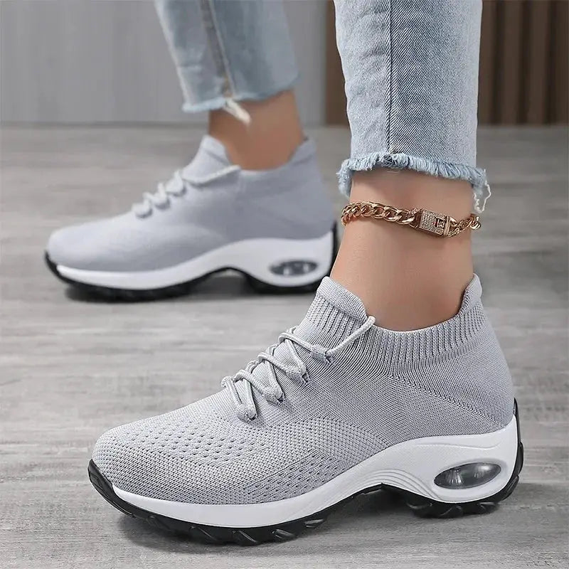 Summer Women’s Air Cushion Sneakers | Breathable Running Shoes with Height Boost for Outdoor Comfort