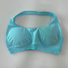 Sky blue sports bra with gym crop top