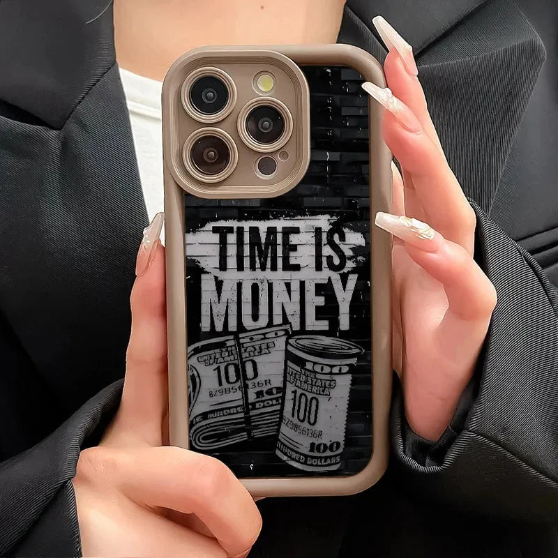 Banknote Pattern Phone Case Soft Silicone For iPhone Series