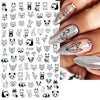 Geometric animal nail stickers