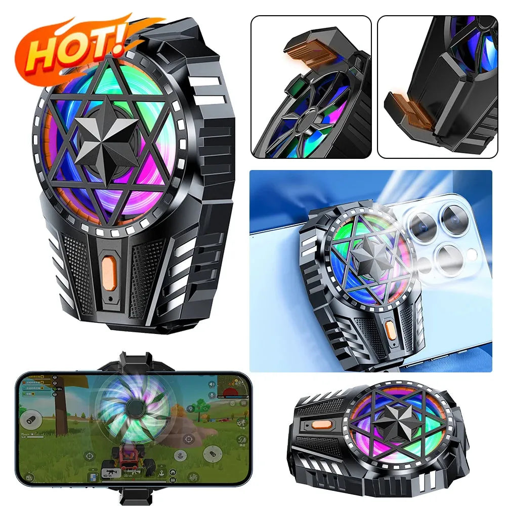 Rechargeable Phone Cooler with Three Speed Back Clip Fan