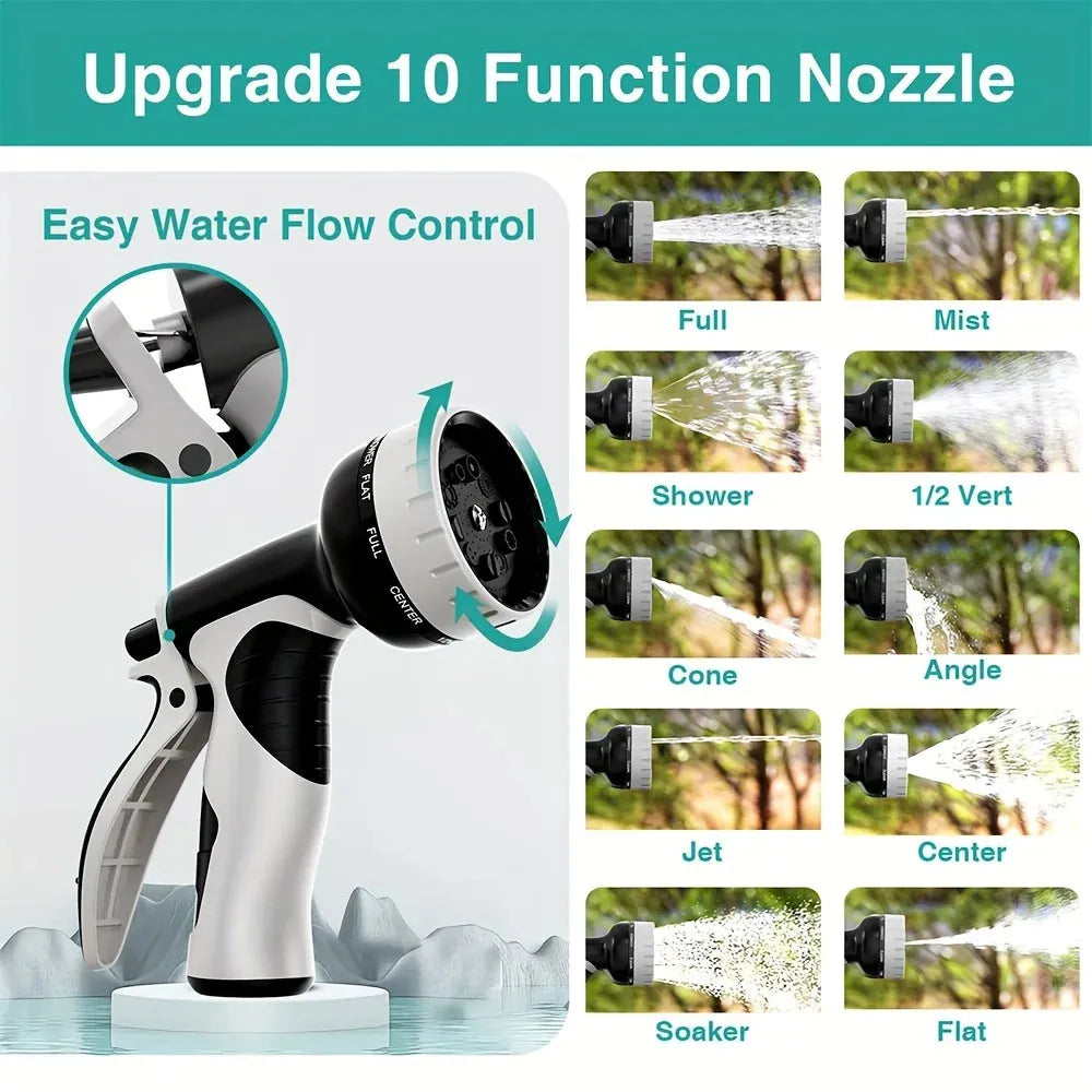 Stainless Steel Garden Hose With Adjustable Nozzle
