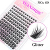 Glitter eyelash clusters, style 69