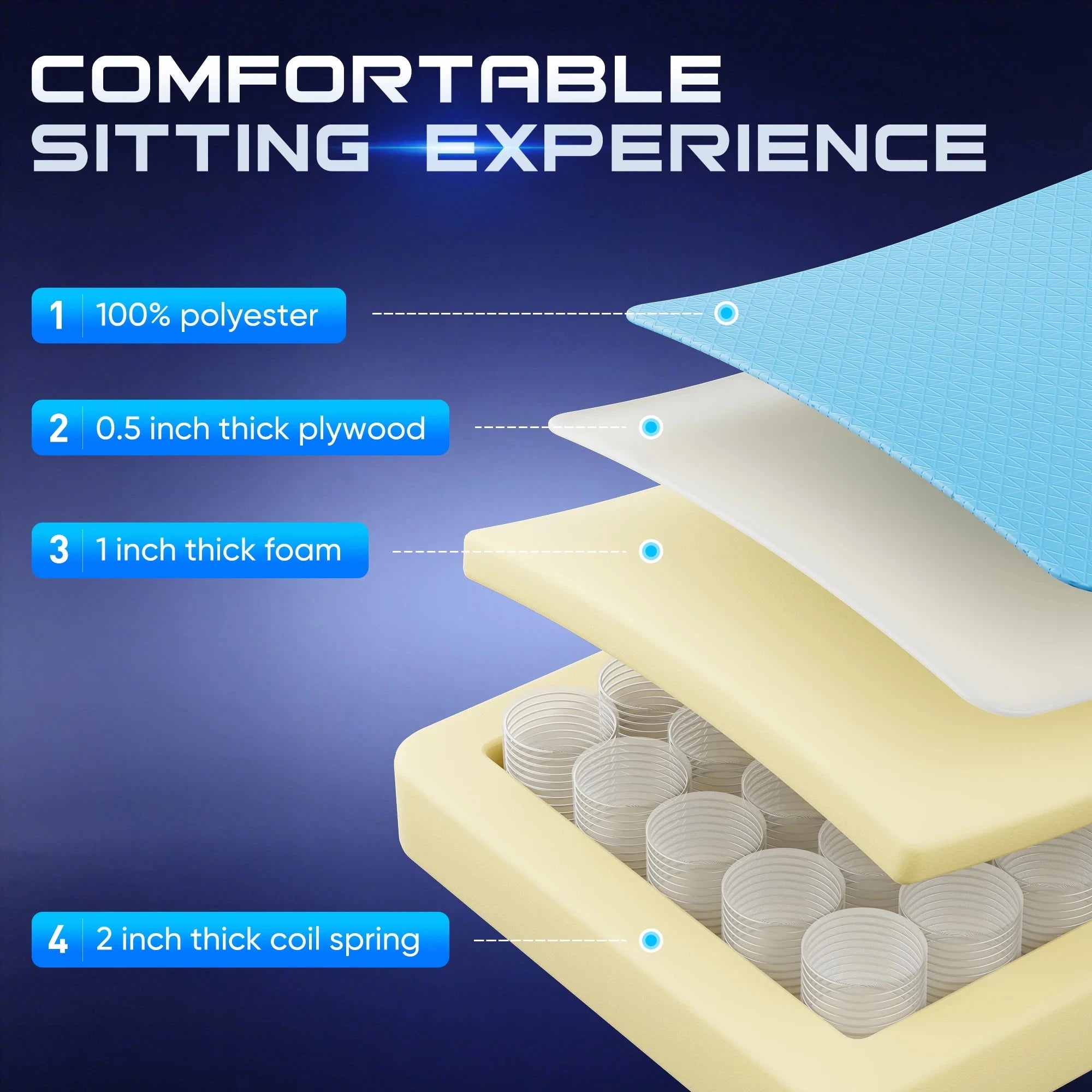 Ergonomic Gaming Chair 360 Swivel Adjustable with Support