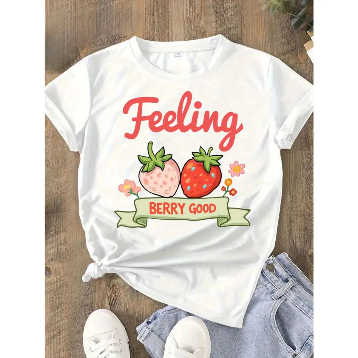 Women’s 100% Cotton Casual T-Shirt – Soft Round Neck Short Sleeve Basic Tee for Everyday Comfort