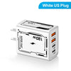 White 120W wall charger with US plug