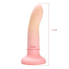 Beige silicone dildo with dimensions