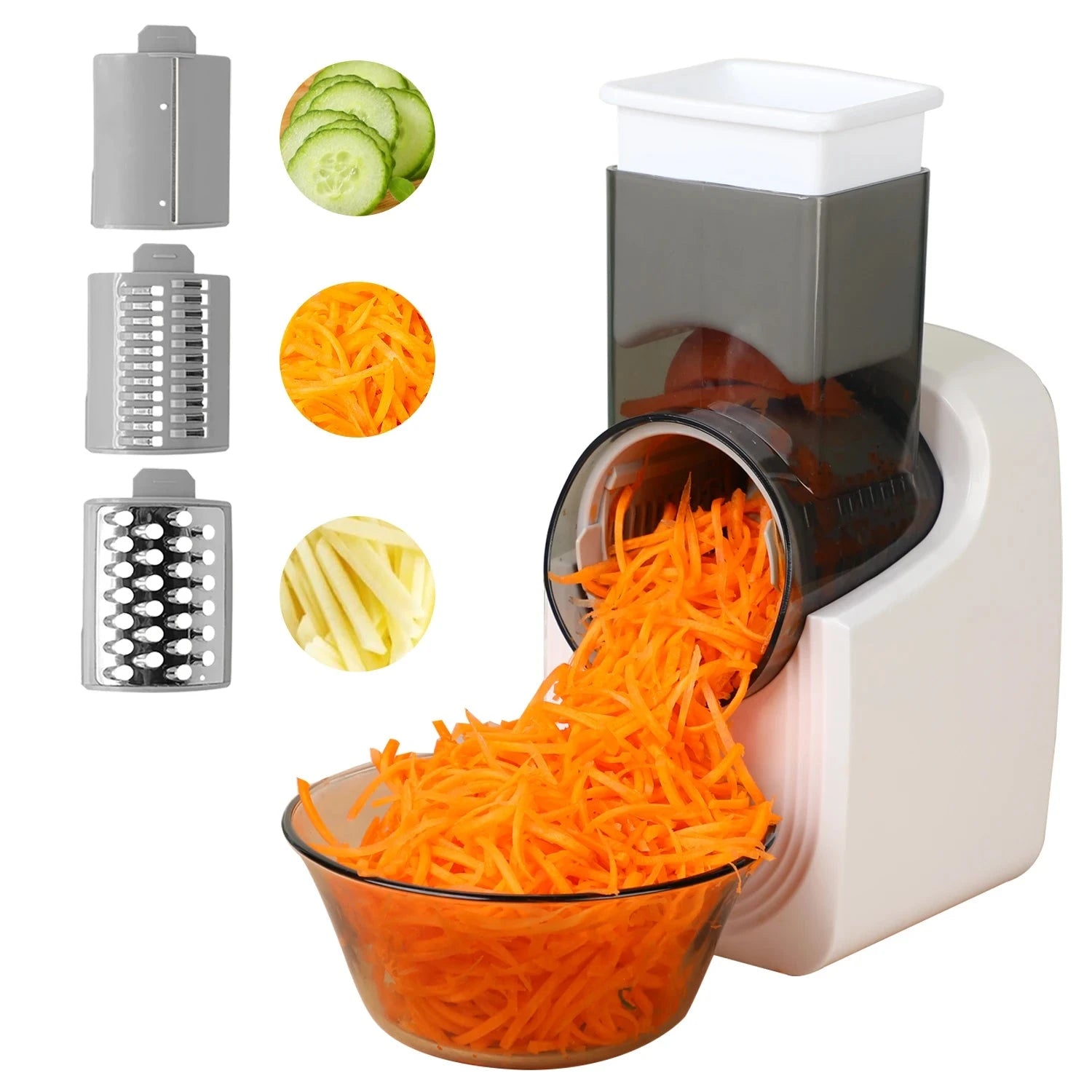 Electric Food Processor with Cheese Grater and Slicer