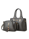 Dark grey Korean style handbag set, elegant design