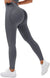 Gray high waisted leggings for women with sneakers